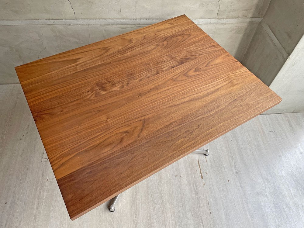 グリニッチ greeniche カフェテーブル Cafe Table 900×700 ウォールナット材 Xレッグ ミッドセンチュリースタイル 定価78,000-  ♪