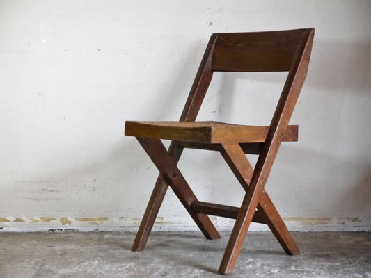 ピエール・ジャンヌレ Pierre Jeanneret ライブラリーチェア Library Chair 後期 Urmila Eulie Chowdhury 1959～ ビンテージ 希少 ■