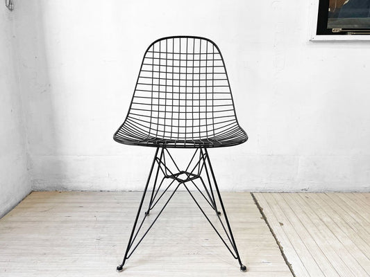 ハーマンミラー Herman Miller DKR ワイヤーチェア Eames Wire Chair ブラック エッフェルベース C&R イームズ ミッドセンチュリー 希少 ★