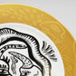 大倉陶園 OKURA グラフィックトラフィック 35周年記念 プレート 飾り皿 Φ35 ウルリカ･ヒードマン･ヴァリーン 箱付き 希少 ●