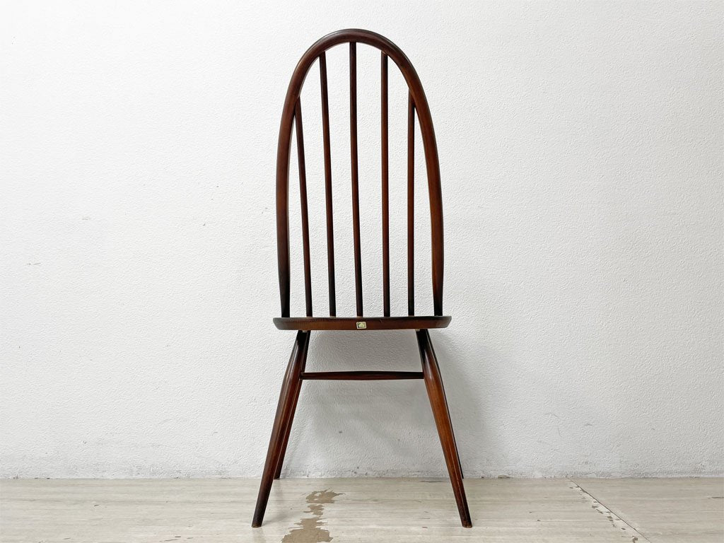 アーコール Ercol クエーカー チェア ダイニングチェア エルム×ビーチ材 ブラウン UKビンテージ 英国家具 ●