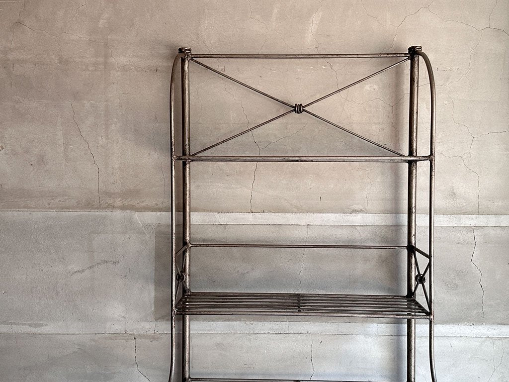 pier 1 medici ヴィンテージ ベーカーズラック vintage Baker's Rack アイアン consigned  ♪