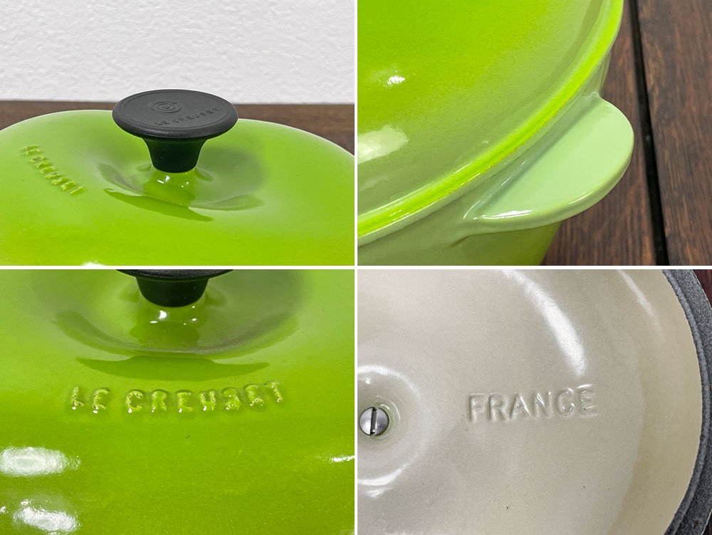 ルクルーゼ LE CREUSET ココット COCOTTE キャセロール 両手鍋 アップル Apple 青りんご 廃番 ●