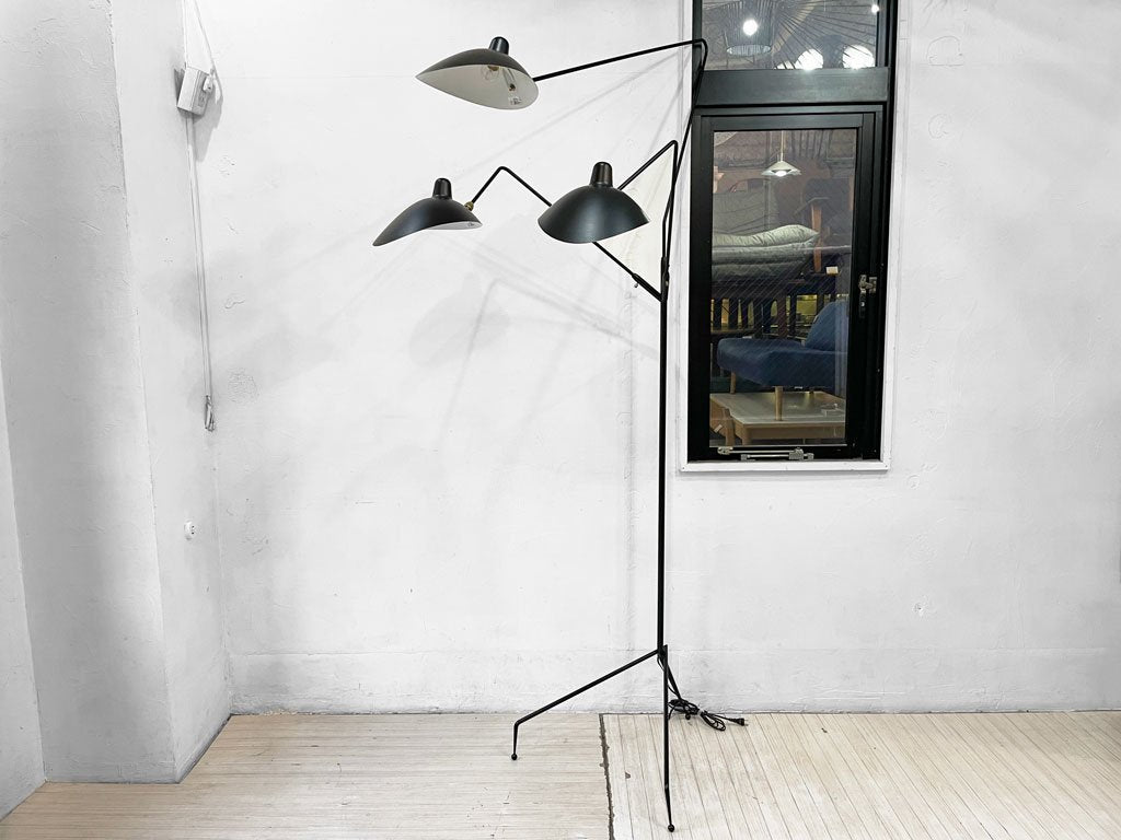 イデー IDEE ランパデール トワ ルミエーレ LAMPADAIRE 3 LUMIERES セルジュ・ムーユ Serge Mouille フロアスタンドライト 定価 ￥310,000- ★