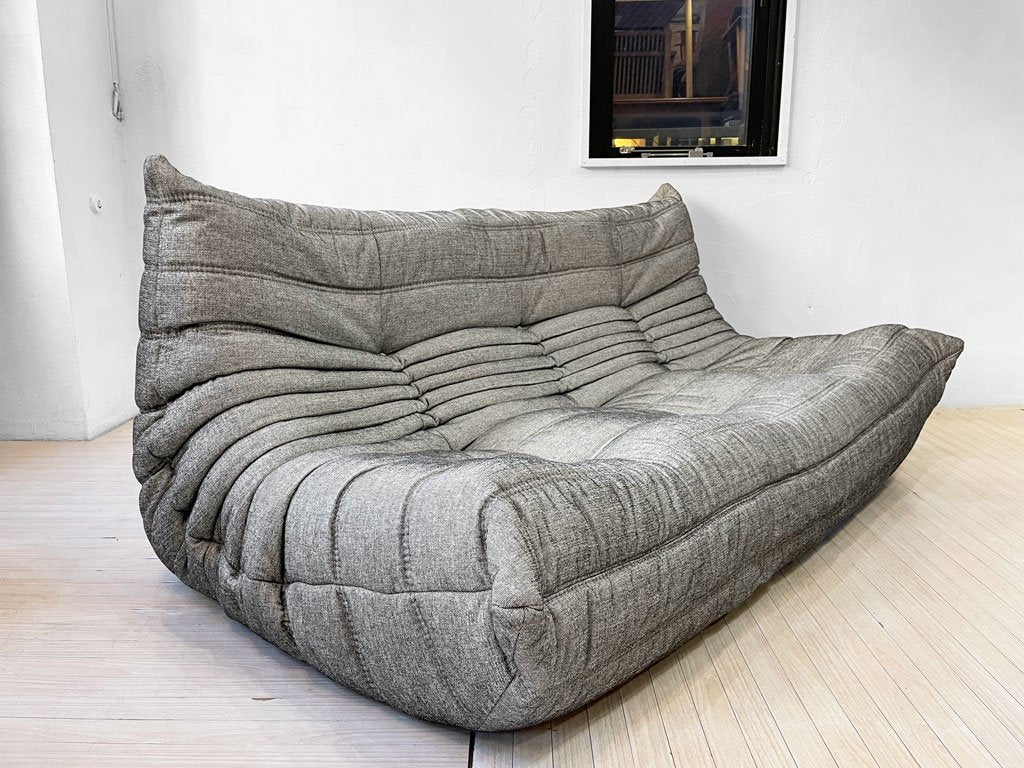 リーンロゼ ligne roset トーゴ TOGO 3Pソファ 3人掛け ファブリック ミッシェル・デュカロワ Michel Ducaroy 参考定価￥341,000- 美品 ★