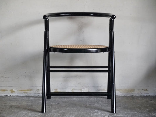 ビンテージ Unknown Vintage フォールディングチェア Foulding Chair ブラック ラタンシート ■