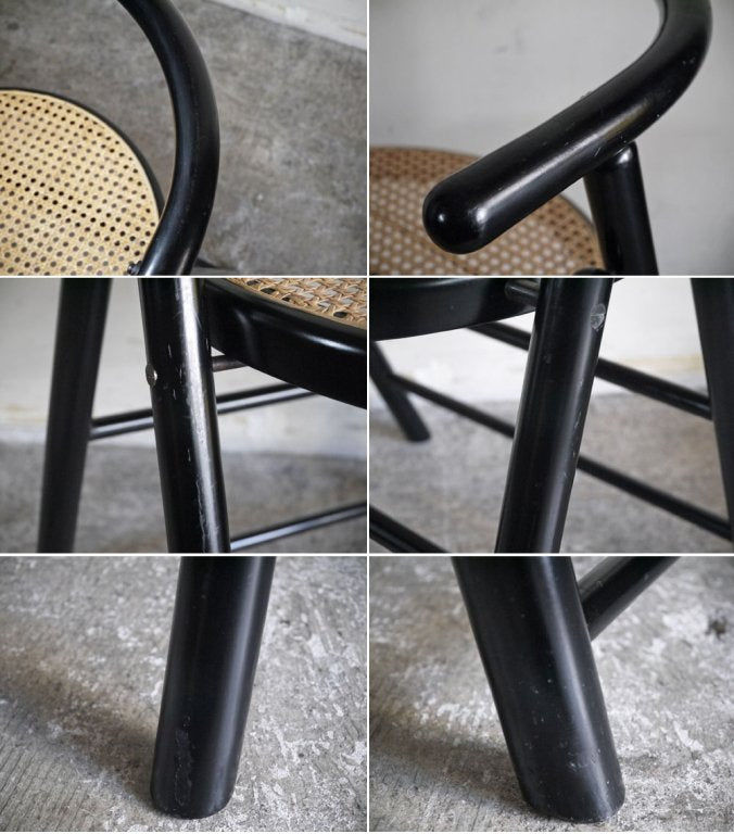 ビンテージ Unknown Vintage フォールディングチェア Foulding Chair ブラック ラタンシート ■