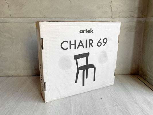 アルテック artek チェア69 ダイニングチェア ホワイトラッカー アルヴァ・アアルト 北欧家具 フィンランド 未使用品 定価\66,000- ♪