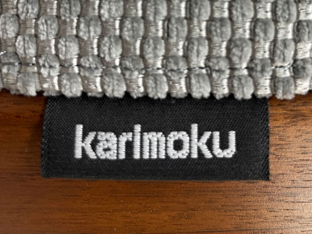 カリモク karimoku ダイニングチェア CU6155 食堂椅子 ウォールナット無垢材 布張り プルートプラチナ 定価￥107,690- B ●