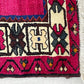イラン バクティアリ族 トライバル ラグ ギャッベ 絨毯 ウール 210×153cm 幾何学 レッドパープル ペルシャ絨毯 ビンテージ ●