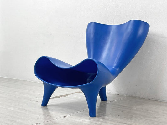 マーク・ニューソン Marc Newson オルゴンチェア Orgone chair ポリプロピレン製 ブルー ラウンジチェア 90年代 希少 ●