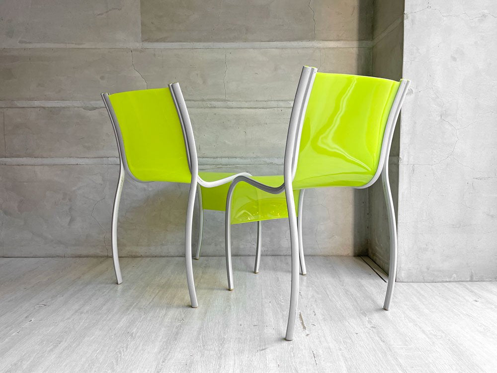 カルテル Kartell FPE chair スタッキングチェア ダイニングチェア 2脚セット グリーン 参考価格1脚\41,040-  ♪