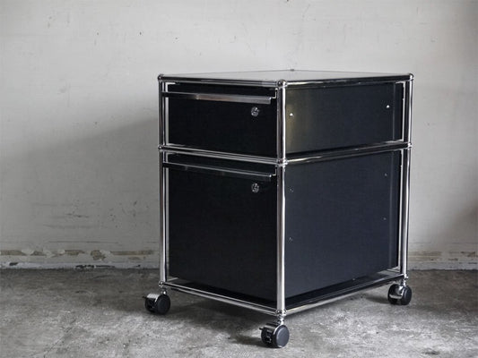 USMハラー USM Haller モジュラーファニチャー Modular Furniture ハラーシステム ロールボーイ デスクワゴン グラファイトブラック ■