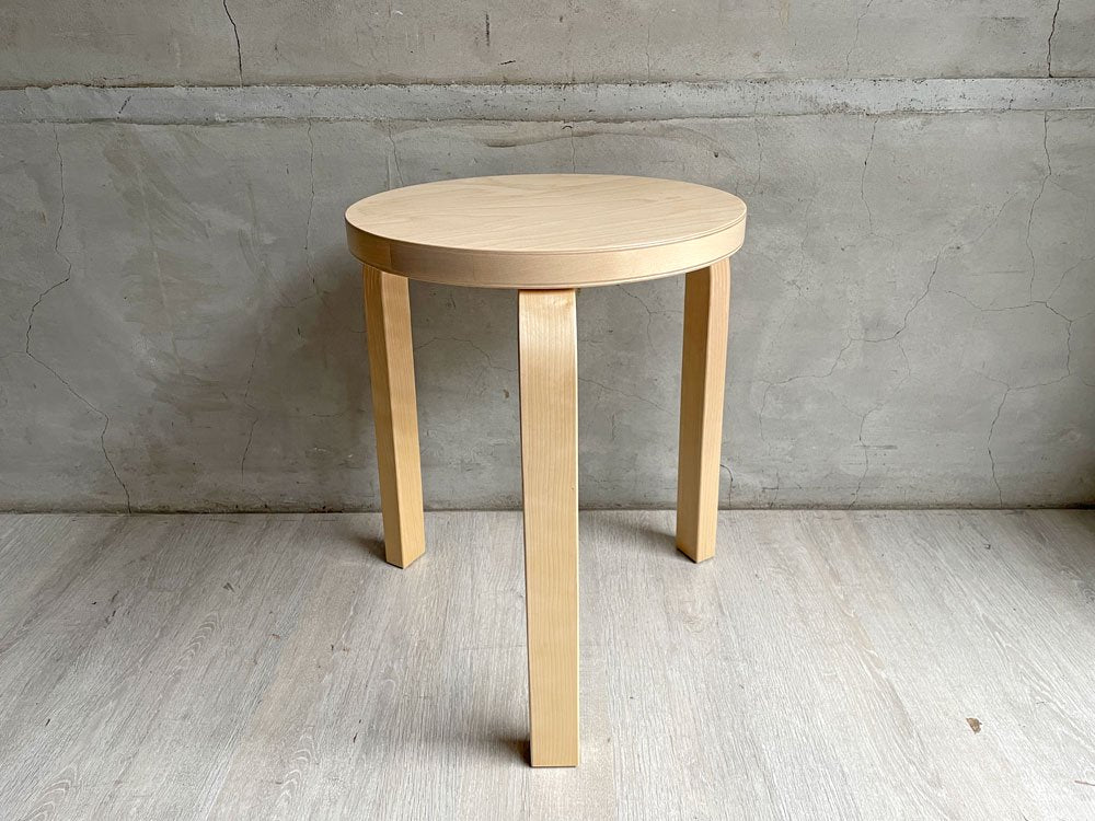 アルテック Artek スツール60 Stool60 3本脚 アルヴァ・アアルト バーチ材 フィンランド 北欧家具 ナチュラル  ♪