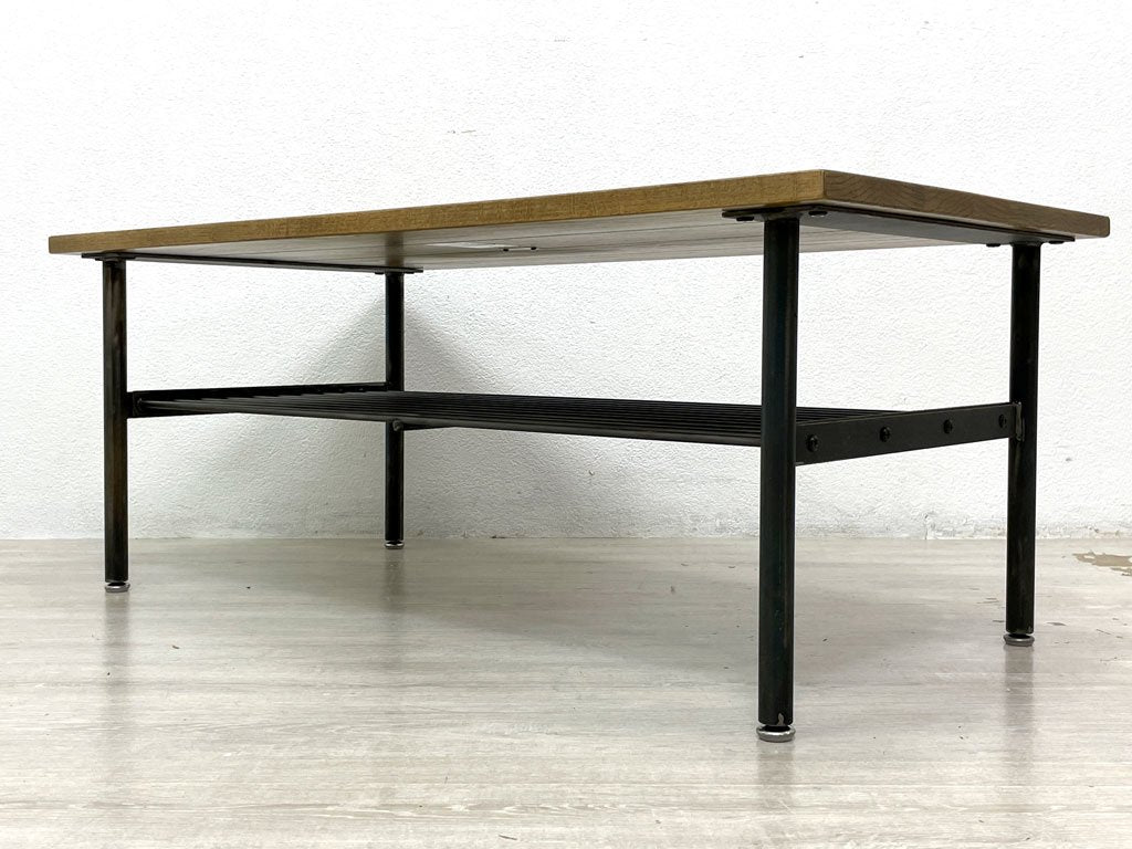 ジャーナルスタンダードファニチャー journal standard Furniture jsF サンク SENS コーヒーテーブル ローテーブル オーク無垢材 スチール 工業系 ●