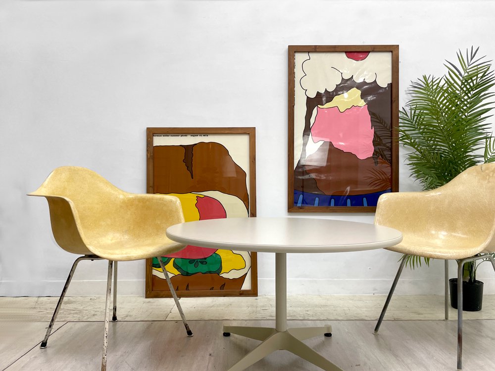 ハーマンミラー Herman Miller サマーピクニック Summer Picnic ホットドッグ Hot Dog ビンテージポスター 1973年 ステフェン・フリックホルム 額装品 ●