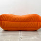 リーンロゼ ligne roset トーゴ TOGO パフ オットマン ウルトラスエード 8223-Orange ミッシェル・デュカロワ フランス 定価￥165,000-  ●