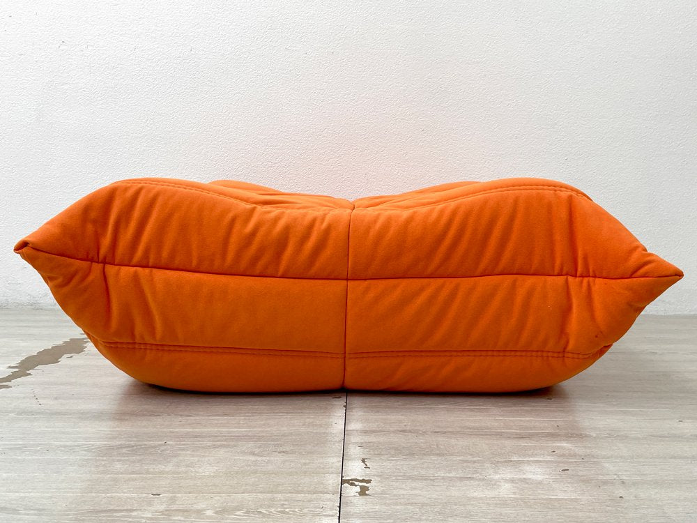 リーンロゼ ligne roset トーゴ TOGO パフ オットマン ウルトラスエード 8223-Orange ミッシェル・デュカロワ フランス 定価￥165,000-  ●