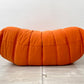 リーンロゼ ligne roset トーゴ TOGO パフ オットマン ウルトラスエード 8223-Orange ミッシェル・デュカロワ フランス 定価￥165,000-  ●