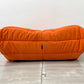 リーンロゼ ligne roset トーゴ TOGO パフ オットマン ウルトラスエード 8223-Orange ミッシェル・デュカロワ フランス 定価￥165,000-  ●