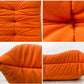 リーンロゼ ligne roset トーゴ TOGO パフ オットマン ウルトラスエード 8223-Orange ミッシェル・デュカロワ フランス 定価￥165,000-  ●