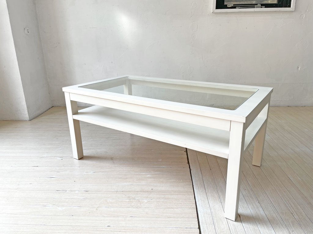 モモナチュラル MOMO Natural シエル CIELE ビット ガラストップ BIT GLASS TOP センターテーブル パイン材 定価￥29,000- ★