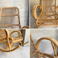 台湾丸十公司 MARUJU'S RATTAN FURNITURE ビンテージ ロッキングチェア 安楽椅子 揺り椅子 ラタン 籐 アジアンリゾートスタイル B ♪