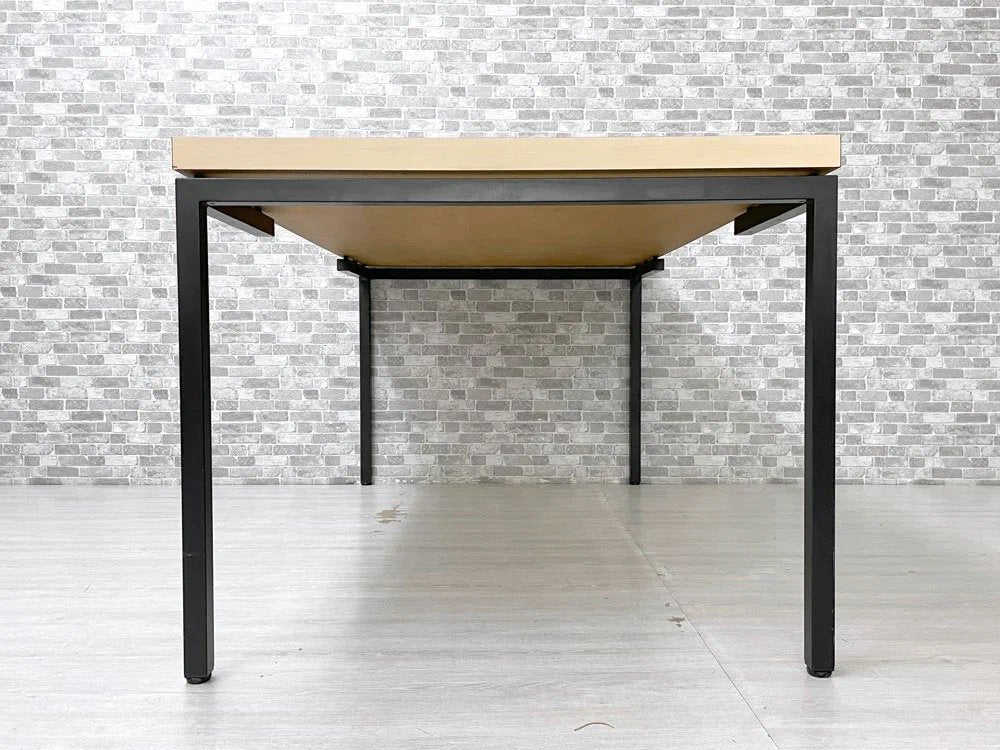 相合家具 SOGOKAGU ミーティングテーブル ワークテーブル ダイニングテーブル デスク 会議テーブル W160cm スチールレッグ シンプルデザイン ナチュラル ●