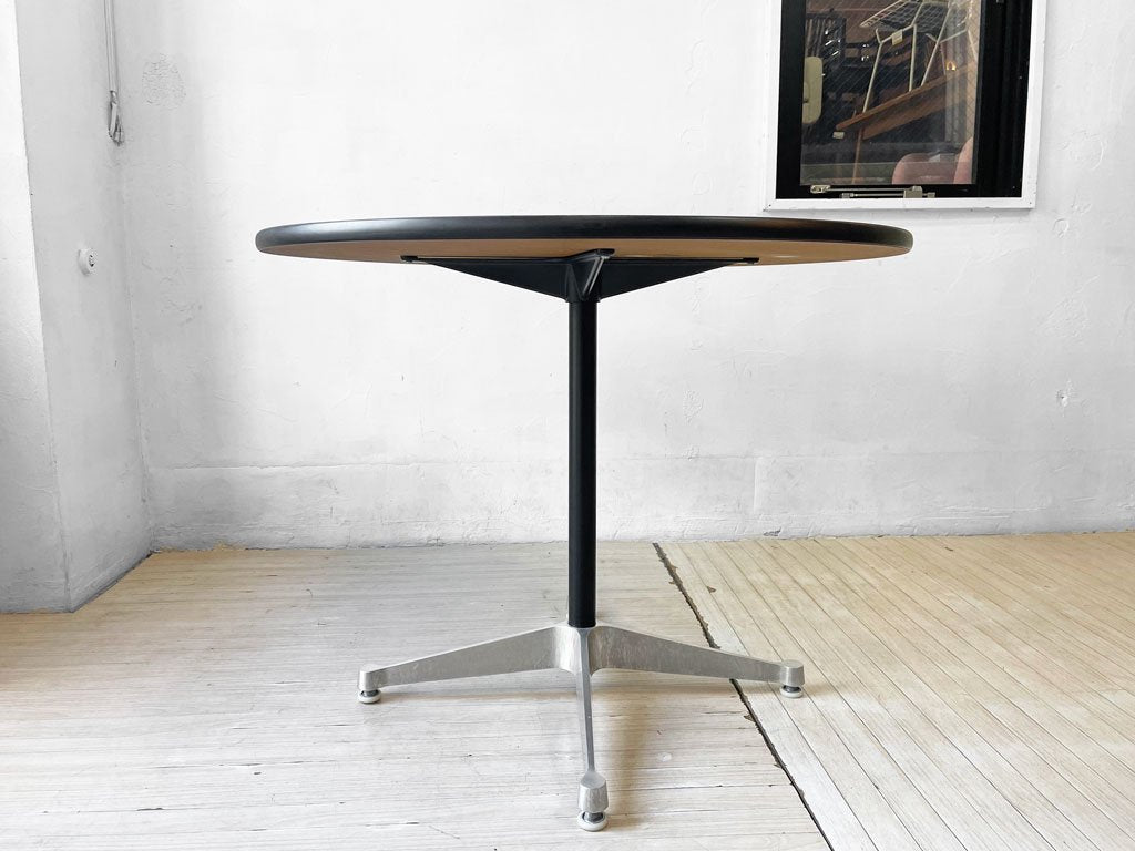 ハーマンミラー Herman Miller コントラクトテーブル Contract table ラウンド ホワイト Φ90 C&R イームズ ミッドセンチュリー ★