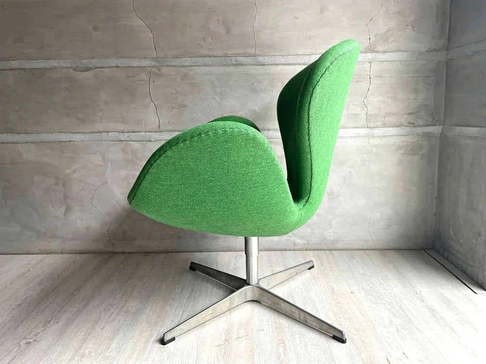 フリッツハンセン FritzHansen スワンチェア SWAN グリーン MODE生地 張り替え済み アルネ・ヤコブセン Arne Jacobsen 北欧 デンマーク♪