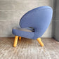 ワンコレクション Onecollection ハウスオブフィンユール HOUSE OF FINN JUHL ペリカンチェア Pelican Chair ファブリック ブルー×グレー ボタンレス仕様 ♪