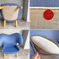 ワンコレクション Onecollection ハウスオブフィンユール HOUSE OF FINN JUHL ペリカンチェア Pelican Chair ファブリック ブルー×グレー ボタンレス仕様 ♪