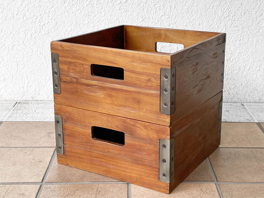 アクメファニチャー ACME Furniture トロイ オープンボックス TROY OPEN BOX S 2個セット オールドチーク アイアン 定価総額￥20,240- B ◇