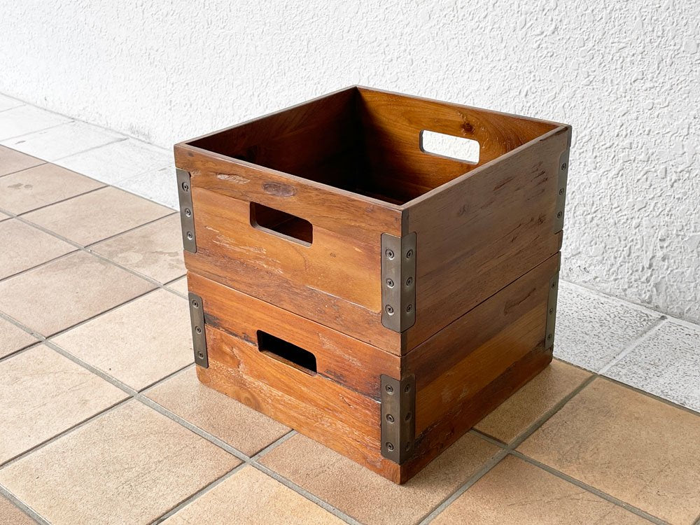 アクメファニチャー ACME Furniture トロイ オープンボックス TROY OPEN BOX S 2個セット オールドチーク アイアン 定価総額￥20,240- A ◇