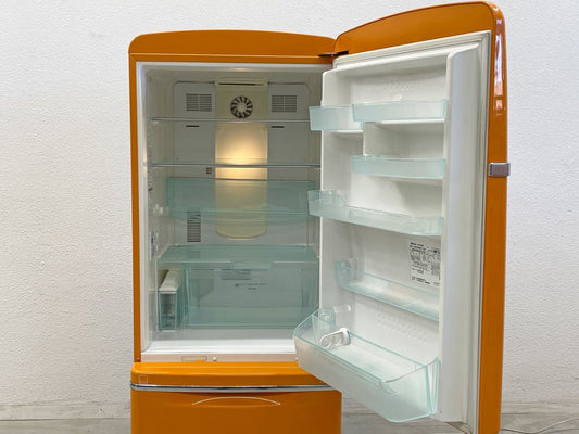 ナショナル National ウィル WiLL Fridge 260L 冷蔵庫 希少カラー 限定100台 オレンジ 2001年製 レトロ ノスタルジックデザイン 〓