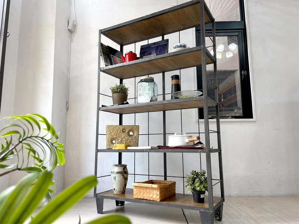 ジャーナルスタンダードファニチャー journal standard Furniture カルビ シェルフ CALVI SHELF アイアン オーク材 ★