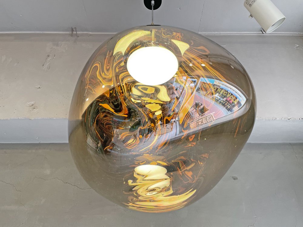 トム・ディクソン Tom Dixon メルト MELT 50 PENDANT LED ペンダントライト ゴールド ヤマギワ取り扱い イギリス 定価￥248,000- ♪