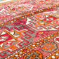 ビンテージ Vintage キリムラグ 絨毯 トライバル 手織り 草木染め 赤系 ◇