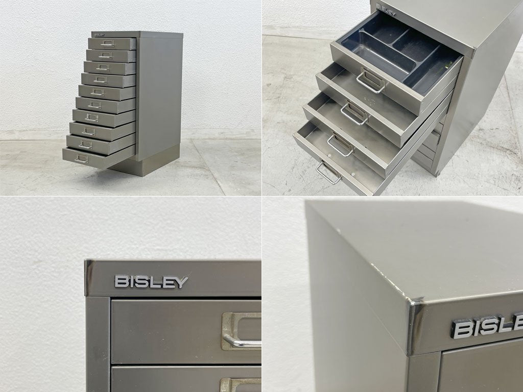 ビスレー BISLEY 29/10 + 29/16 A4サイズ対応 キャビネット シルバー 英国収納家具+アクメファニチャーオーダー 木製キャビネット 〓