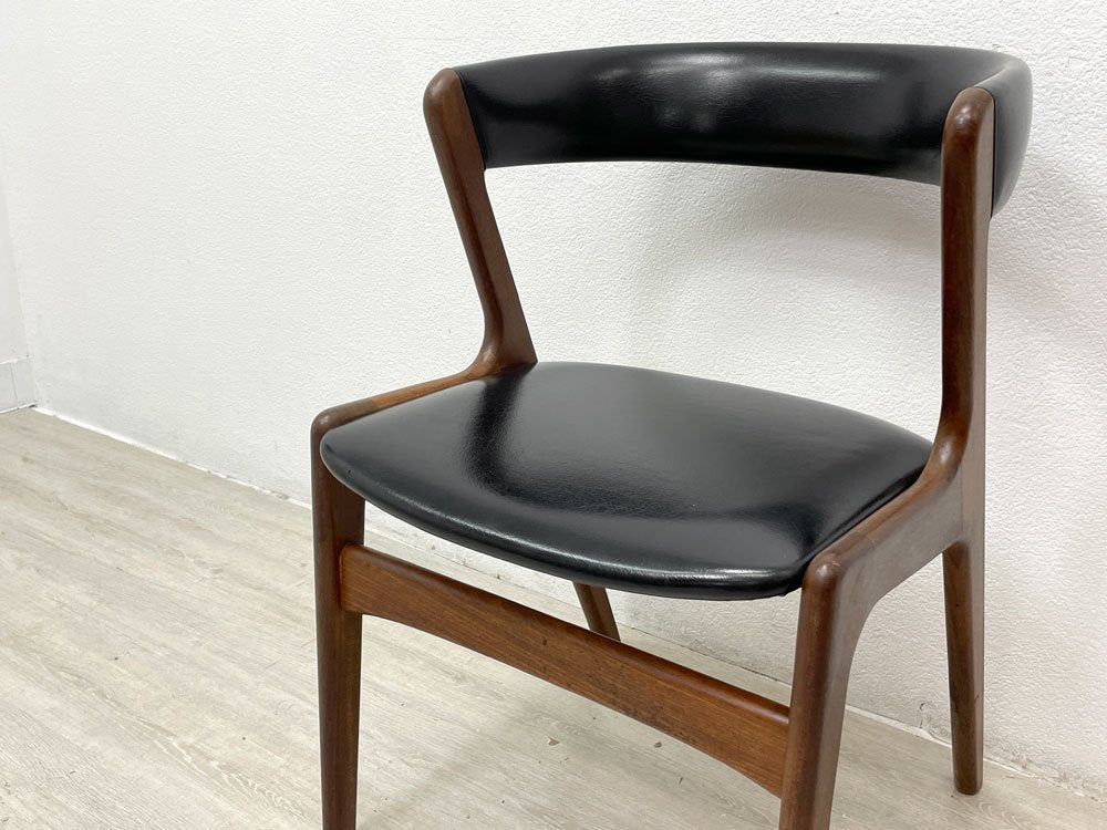 スコウアンデルセン Schou Andersen T21 FIRE Chair ダイニングチェア チーク材 合皮 カイ・クリスチャンセン Kai Kristiansen デザイン 北欧ビンテージ ●