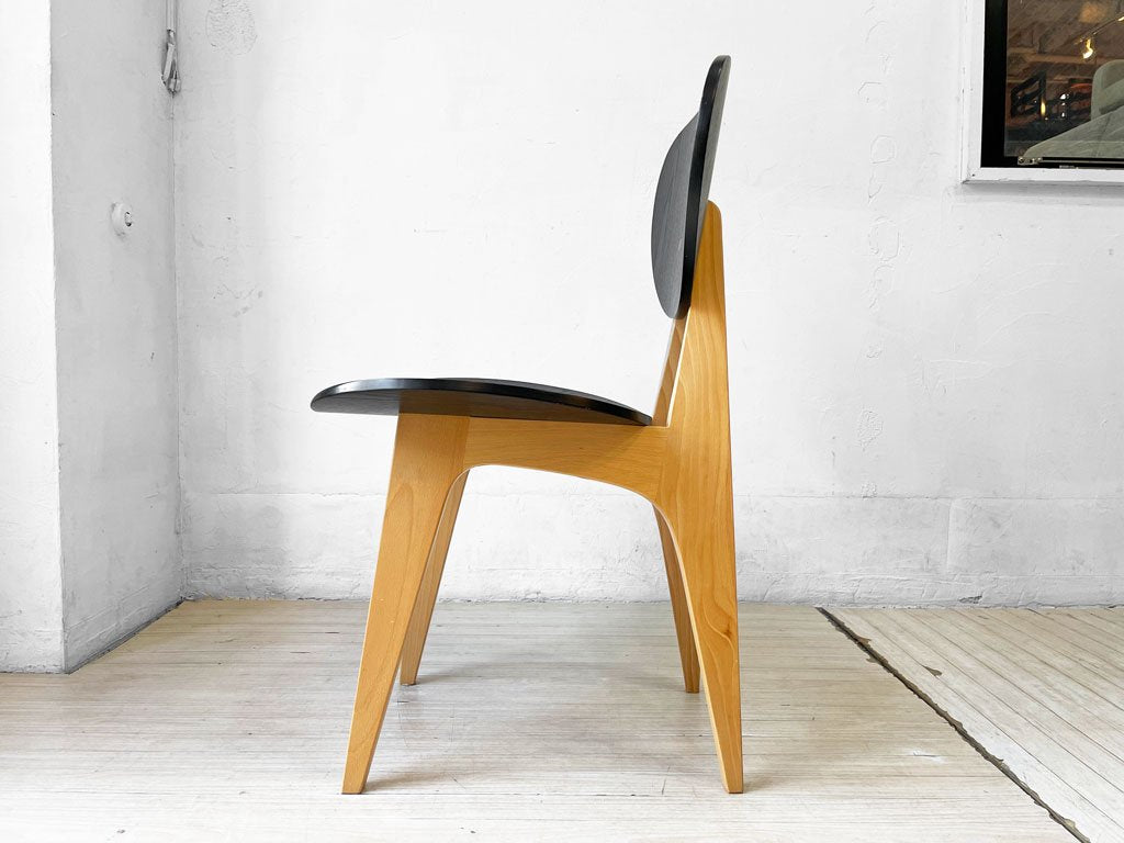 イデー IDEE ダイニングチェア DINING CHAIR ブラック 板座 食卓椅子 長大作 ジャパニーズモダン 廃番カラー 希少 ★