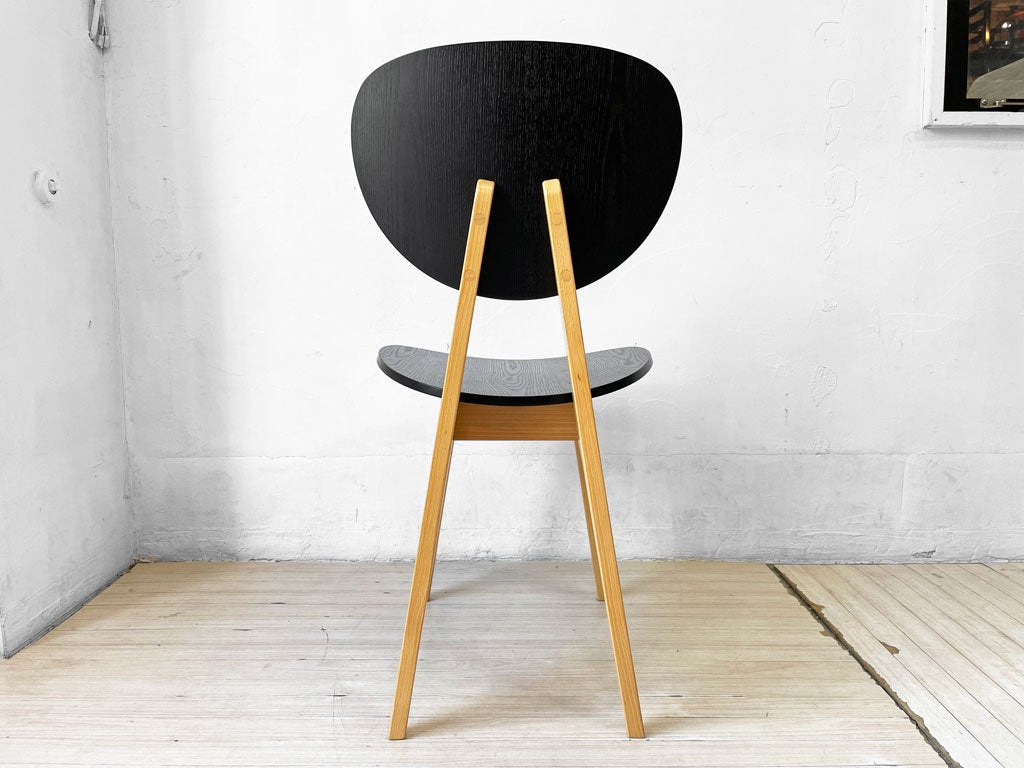 イデー IDEE ダイニングチェア DINING CHAIR ブラック 板座 食卓椅子 長大作 ジャパニーズモダン 廃番カラー 希少 ★