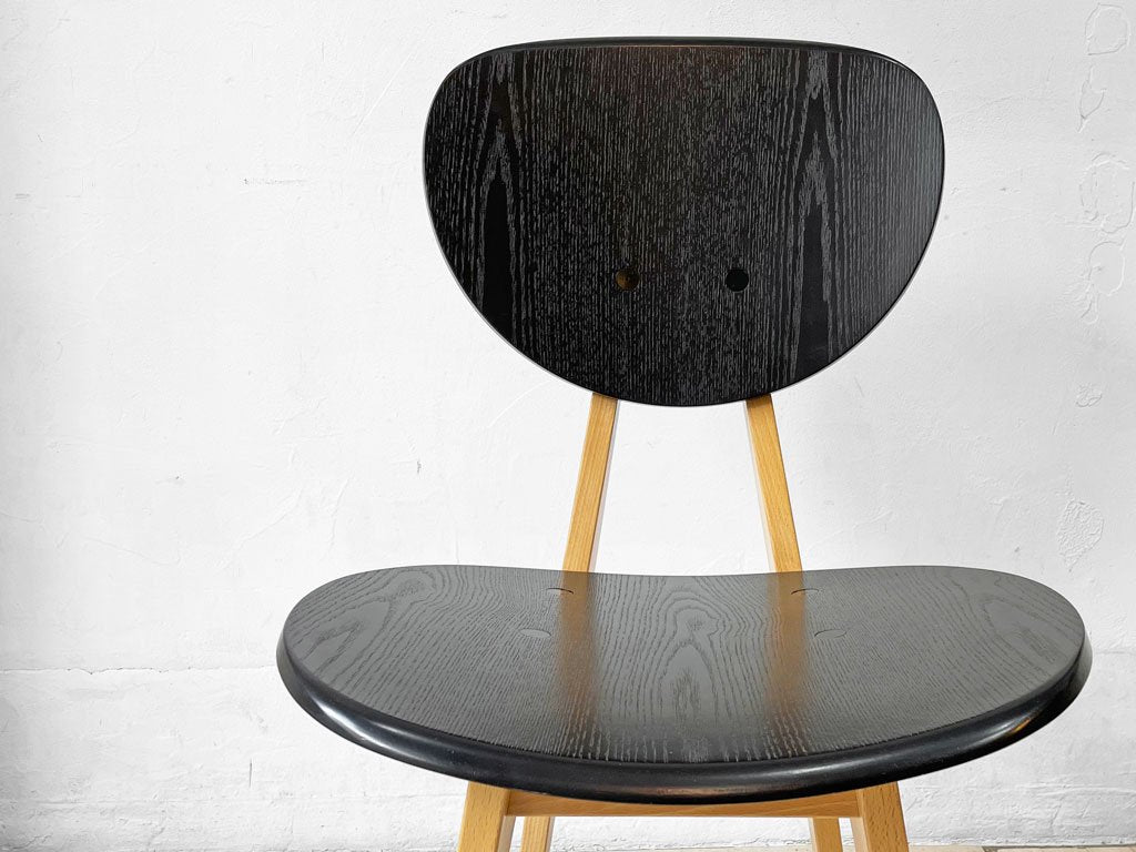 イデー IDEE ダイニングチェア DINING CHAIR ブラック 板座 食卓椅子 長大作 ジャパニーズモダン 廃番カラー 希少 ★