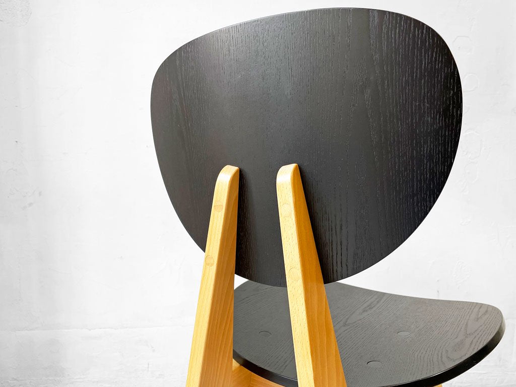 イデー IDEE ダイニングチェア DINING CHAIR ブラック 板座 食卓椅子 長大作 ジャパニーズモダン 廃番カラー 希少 ★