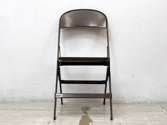 クラリン CLARIN MFG社製 ビンテージ Vintage フォールディングチェア FOLDING CHAIR 板座 折りたたみ インダストリアル アメリカ製 US家具 木味 B ●