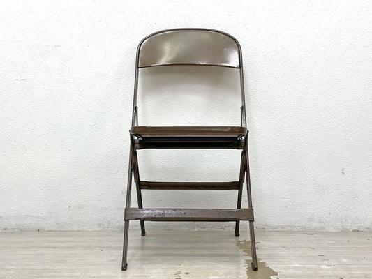 クラリン CLARIN MFG社製 ビンテージ Vintage フォールディングチェア FOLDING CHAIR 板座 折りたたみ インダストリアル アメリカ製 US家具 木味 A ●