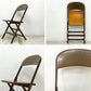 クラリン CLARIN MFG社製 ビンテージ Vintage フォールディングチェア FOLDING CHAIR 板座 折りたたみ インダストリアル アメリカ製 US家具 木味 A ●