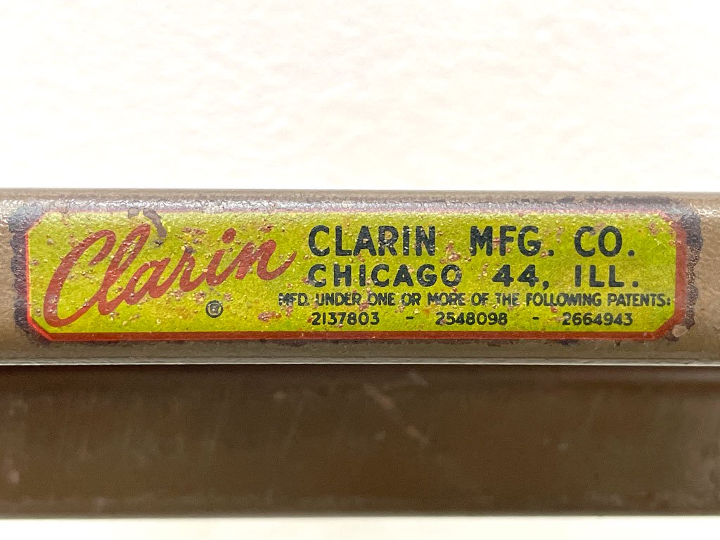 クラリン CLARIN MFG社製 ビンテージ Vintage フォールディングチェア FOLDING CHAIR 板座 折りたたみ インダストリアル アメリカ製 US家具 木味 A ●