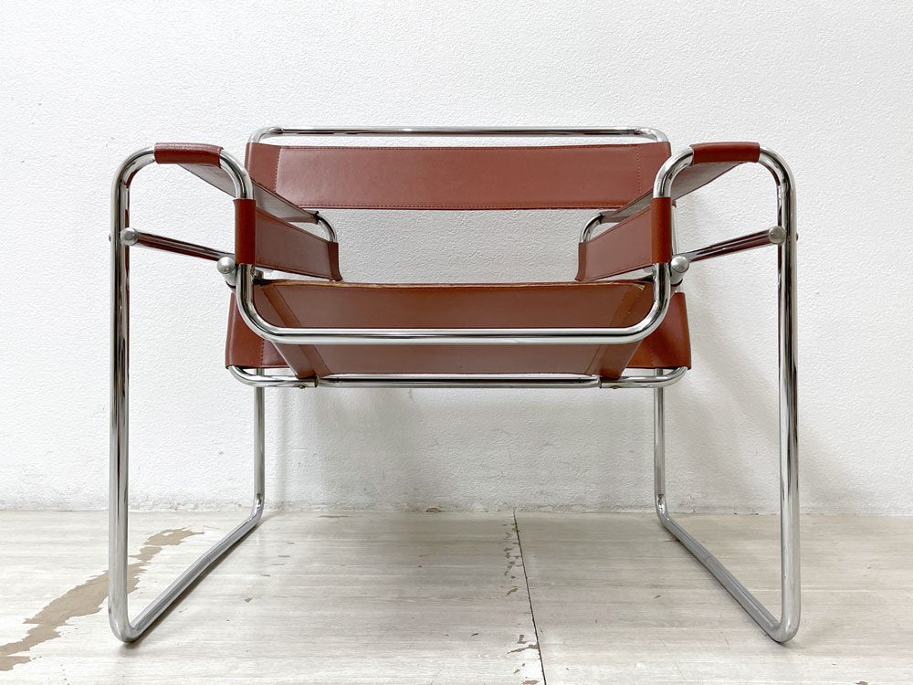 ワシリーチェア Wassily Chair 本革 マルセルブロイヤー バウハウス 名作家具 モダニズムデザイン リプロダクト品 A ●