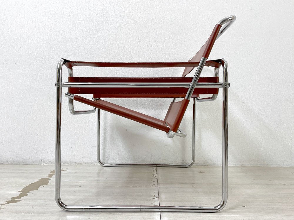 ワシリーチェア Wassily Chair 本革 マルセルブロイヤー バウハウス 名作家具 モダニズムデザイン リプロダクト品 A ●